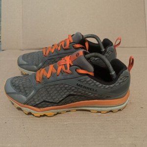 Merrell All Out Crush Trail Running Shoes Orange/Gray Mens Size 10 J35535 Hiking